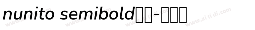 nunito semibold字体字体转换